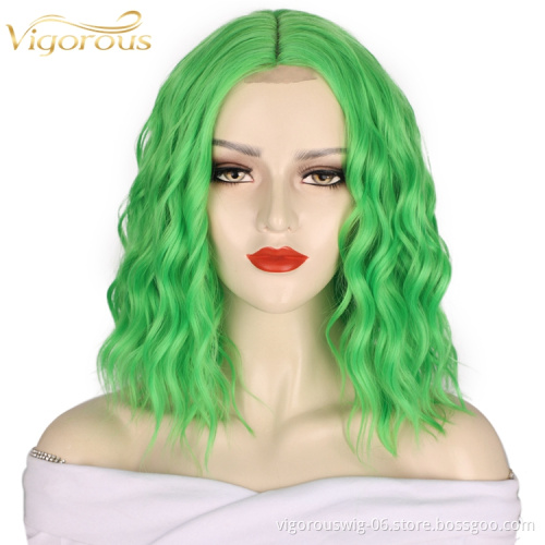 Glueless Cosplay For Women Pre Plucked Hot Selling Heat Resistant Short Under $20 Curly Lace Front Synthetic Hair Wigs